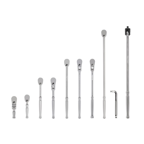 Tekton 3/8 Inch Drive Ratchet, L-Handle, and Breaker Bar Set (10-Piece) SDR99103 - main
